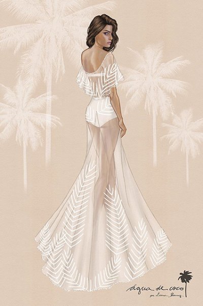Свадебное платье для Изабели Фонтана шили лучшие дизайнеры бренда Aqua de Coco