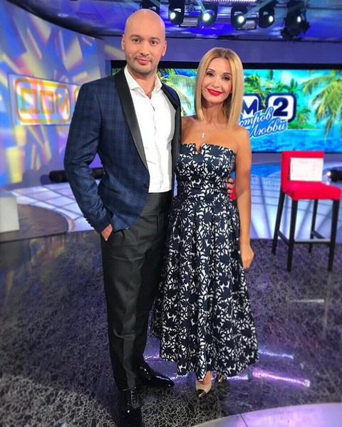 Андрей Черкасов с соведущей по проекту «Дом 2» Ольгой Орловой