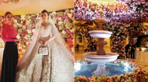 Свадебное платье Хадижи Ужаховой весило 25 кг Свадебное платье Хадижи Ужаховой весило 25 кг