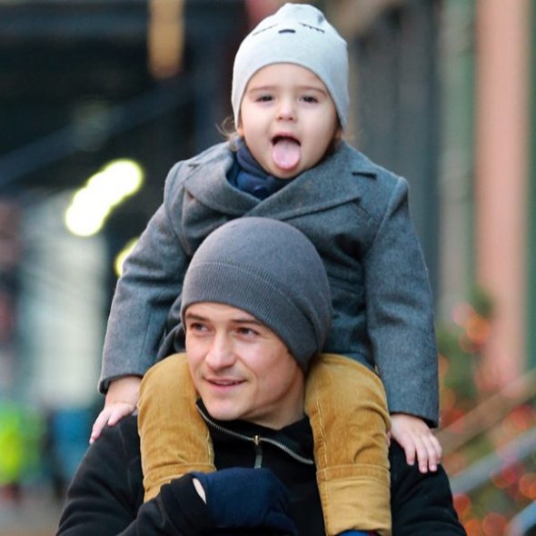 Орландо Блум с сыном Флинном