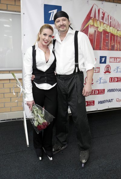 фигуристка Ирина Лобачева и актер Владимир Шевельков, партнер Ирины на втором сезоне &laquo;Ледникового периода&raquo;