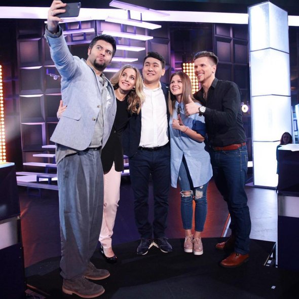 Игорь Чехов и Юлия Топольницкая на съемках очередного шоу