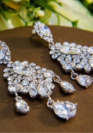 Серьги ACS0454-I117761 - Салон аксессуаров для невесты IVORY