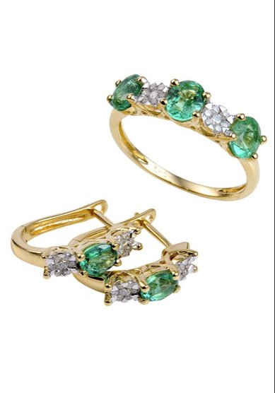 Кольцо и серьги T20327 - Ювелирный центр TESARTE