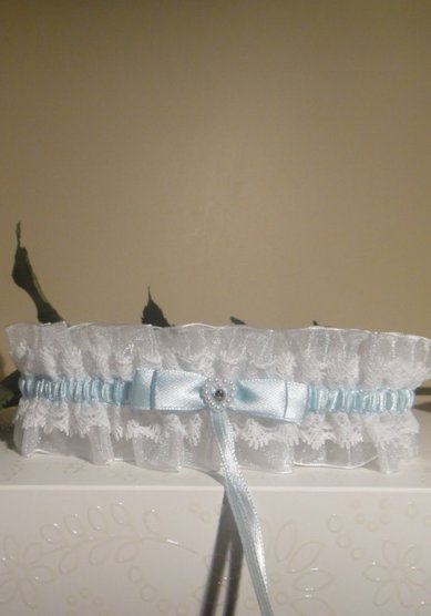 Подвязка с голубым-Э50859 - Свадебный салон Этна