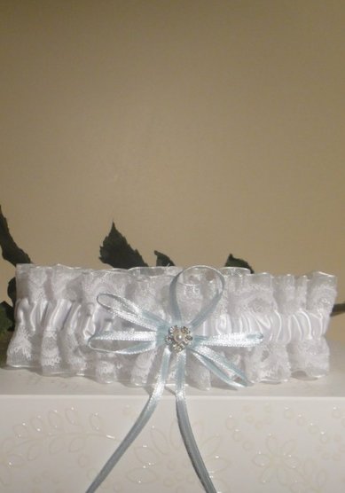 Подвязка с голубым-Э50861 - Свадебный салон Этна