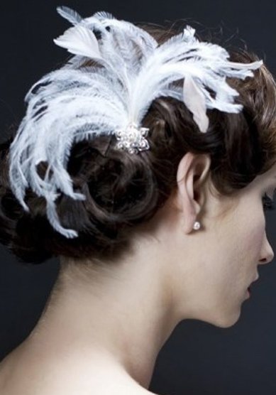 Шпилька с боа K56411 - Свадебный салон KATRIN SALON