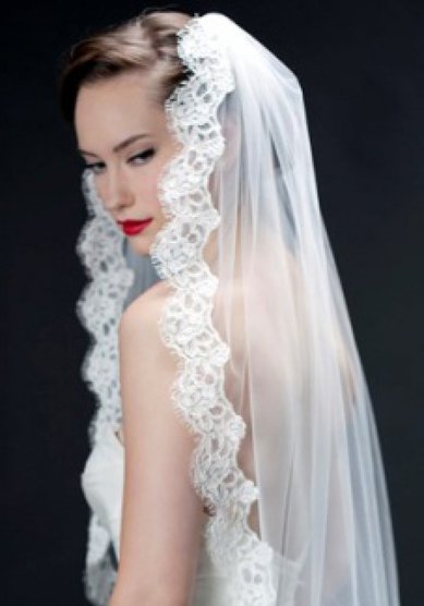 Фата 1 ярус K56438 - Свадебный салон KATRIN SALON