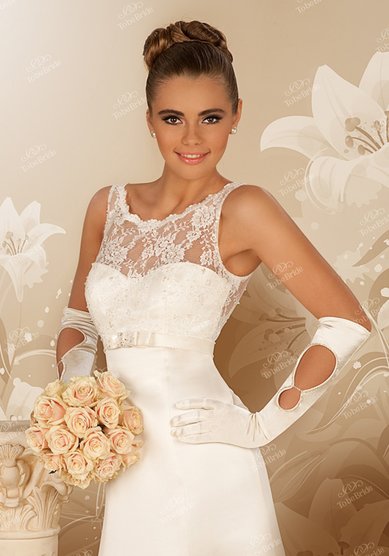 Перчатки g0309-12-T57048 - Салоны свадебной и вечерней моды To be Bride