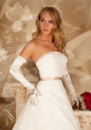 Перчатки g0228-16-T57056 - Салоны свадебной и вечерней моды To be Bride