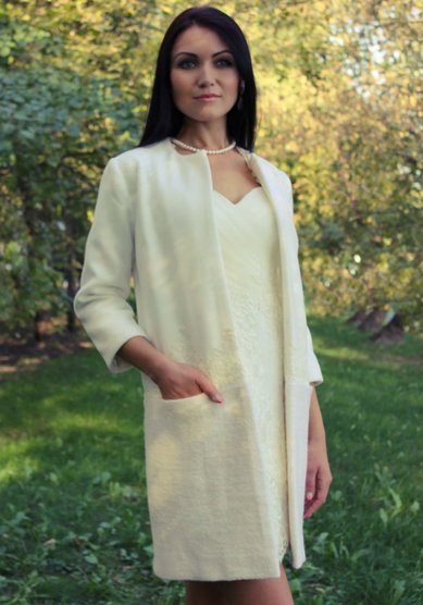 пальто с карманами Б59387 - Салон аксессуаров Белый Авантаж