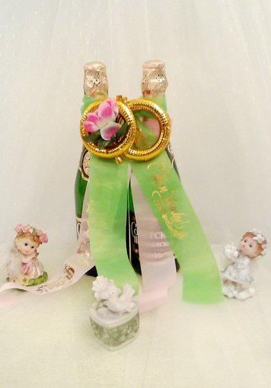 Украшение на бутылки 1111-М66964 - ГИПЕРМАРКЕТ СВАДЕБНЫХ И ВЕЧЕРНИХ ПЛАТЬЕВ МИЛЕНА