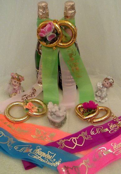 Украшение на бутылки 1112-М66965 - ГИПЕРМАРКЕТ СВАДЕБНЫХ И ВЕЧЕРНИХ ПЛАТЬЕВ МИЛЕНА