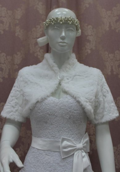 Шубка-болеро Розы 026-A73412 - Свадебный салон Anna Dress