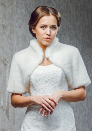 Отбеленная норка 026-A73416 - Свадебный салон Anna Dress