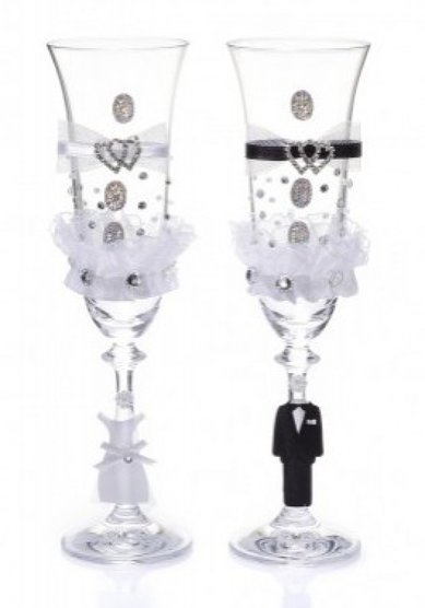 Свадебные бокалы 140-Y75373 - Салон свадебной и вечерней моды Your Love Story
