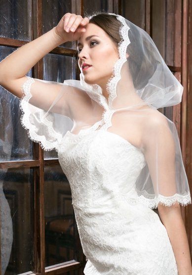 Фата-Накидка 0008-Б86767 - Салон аксессуаров Белый Авантаж