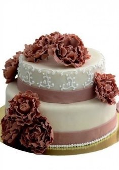 «Свадебный торт с пионами»