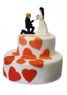 «Свадебный торт Алые Сердца»