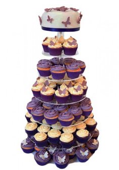 «Лиловый свадебный с бабочками»