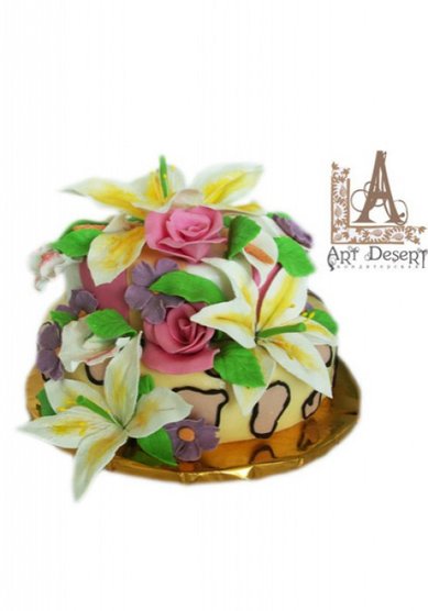 Свадебный торт Цветок Любви (A10500) - Кондитерская ArtDesert