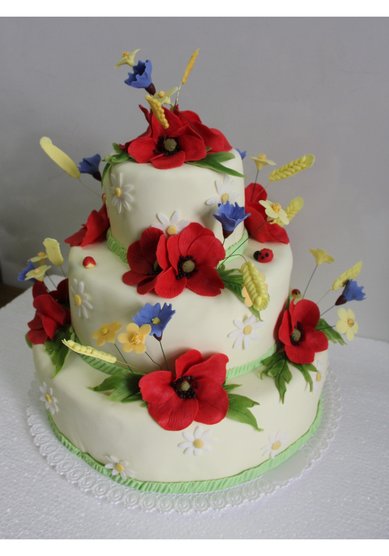 Свадебный торт Лето (К10656) - Кондитерская Клубничка