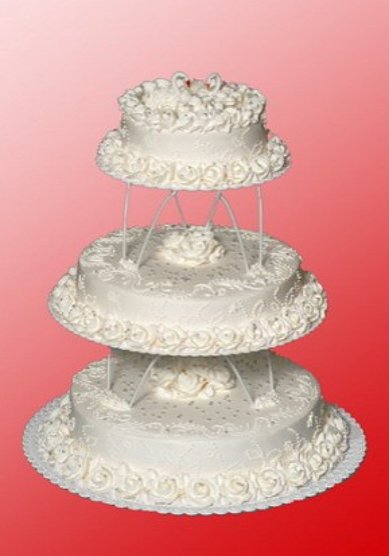 Свадебный торт БЕЛЫЙ РОМАНС (A106760) - Компания ALFA LIMO