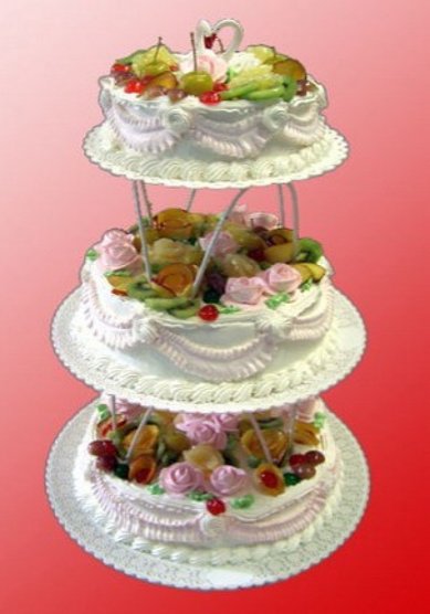 Свадебный торт КЛАССИК С ФРУКТАМИ (A106762) - Компания ALFA LIMO