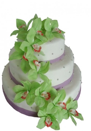 Торт на свадьбу Дикая Орхидея (A10765) - Кондитерская ArtDesert