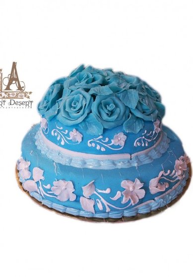 Свадебный торт Голубая Роза (A10898) - Кондитерская ArtDesert