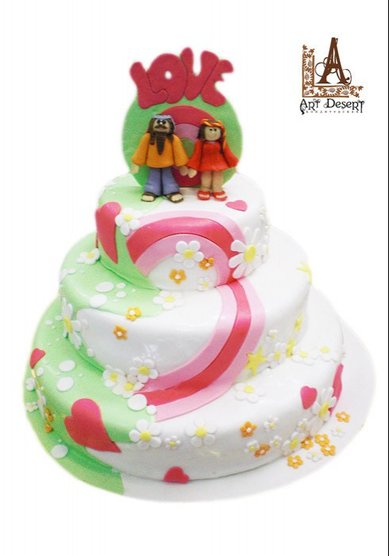 Свадебный торт A11944 - Кондитерская ArtDesert