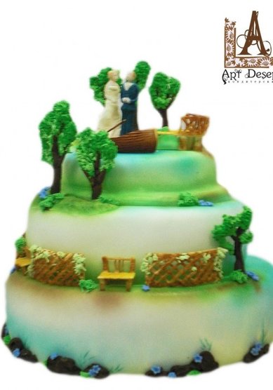 Торт на свадьбу A11945 - Кондитерская ArtDesert