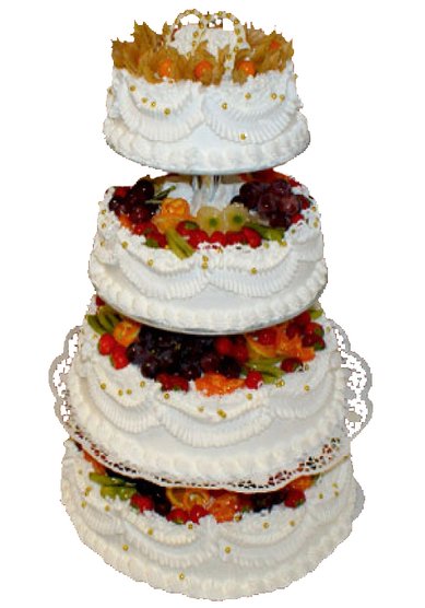 Свадебный торт 001463-С1296 - Кондитерская Сладкая идея