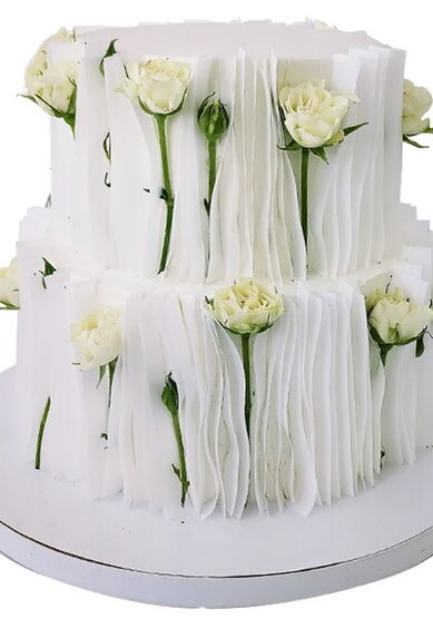 Свадебный торт Белые розы (I132982) - Компания Iris Delicia