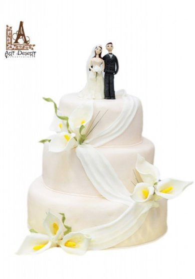 Свадебный торт Свадебный торт с Калами (A14452) - Кондитерская ArtDesert