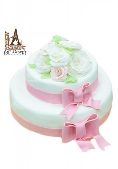 Свадебный торт Розовая Мечта (A14456) - Кондитерская ArtDesert