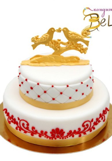 Торт на свадьбу Золотая свадьба (B15131) - Кондитерская BeLight