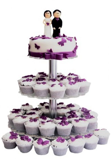 Торт на свадьбу Лиловая свадьба (B16077) - Кондитерская BeLight
