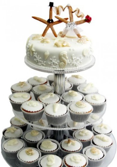 Свадебный торт Морской свадебный торт (B17296) - Кондитерская BeLight