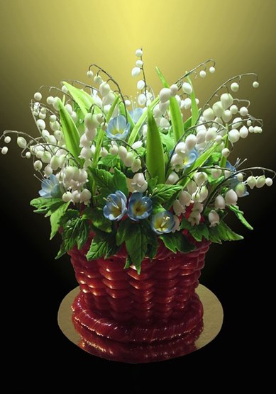 Свадебный торт Сладкие ландыши (B188) - Кондитерская Best Cake