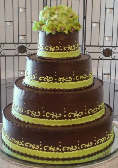 Торт на свадьбу Creative Шоколадный с весенними цве (I41123) - Компания Iris Delicia