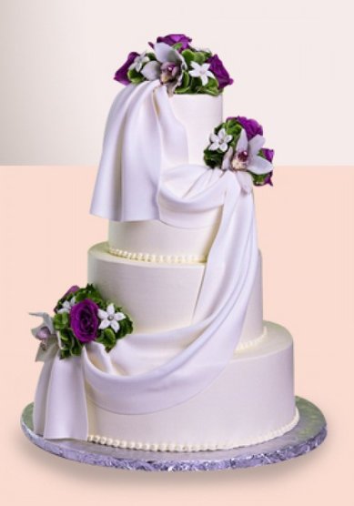 Торт на свадьбу 853 Свадебный торт Flowers №846 Дуэ (I41125) - Компания Iris Delicia
