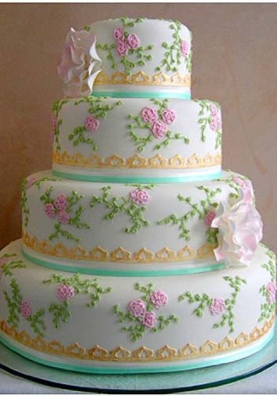 Свадебный торт Flowers №706 (I41130) - Компания Iris Delicia