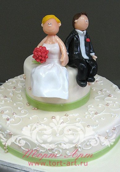 Торт на свадьбу Счастливы вместе (Т41651) - Кондитерское ателье ТОРТ-АРТ