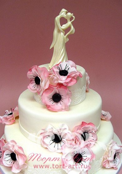 Свадебный торт Торт с маками (Т41654) - Кондитерское ателье ТОРТ-АРТ