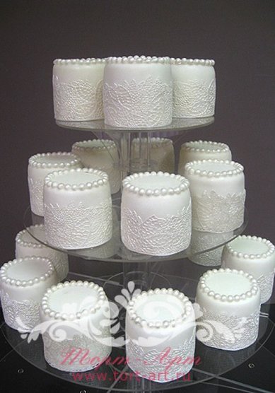 Свадебный торт Торт с пирожными (Т41660) - Кондитерское ателье ТОРТ-АРТ