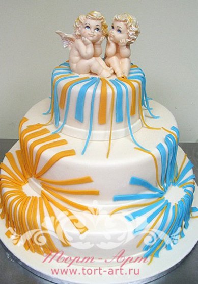 Свадебный торт Амуры (Т41662) - Кондитерское ателье ТОРТ-АРТ