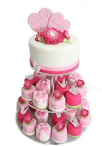 Свадебный торт Торт с ранункулюсами (B50876) - Кондитерская BeLight