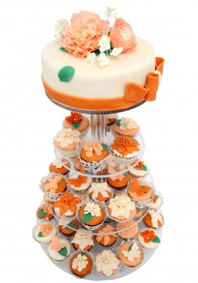 Свадебный торт Персиковая свадьба (B50878) - Кондитерская BeLight