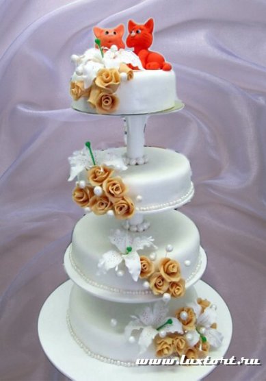 Свадебный торт 9-Л52480 - Кондитерская ЛюксТорт